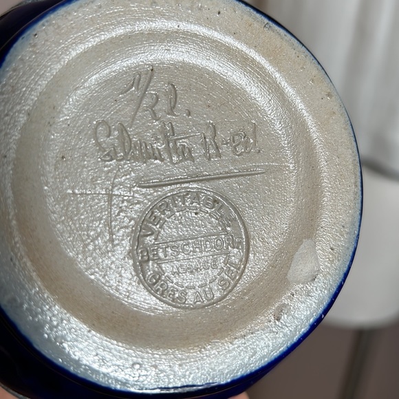 Betschdorf Alsace France Paul Schmitter Salt Glaze Pottery~Pitcher~Signed - Picture 7 of 16